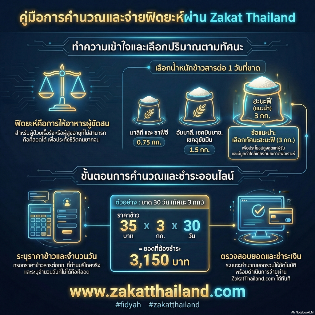 Fidyah Calculation and Payment via Zakat Thailand